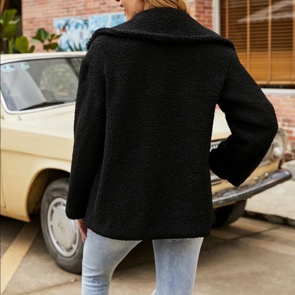 Leopard print contrast teddy coat - Picture 4 of 16